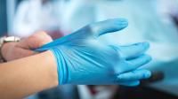 Blå handsker - værnemidler - læge