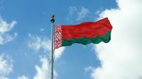 Flag hviderusland - Belarus - blå himme