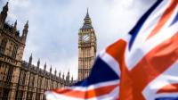London - Big ben - England - London - britisk flag 